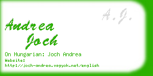 andrea joch business card